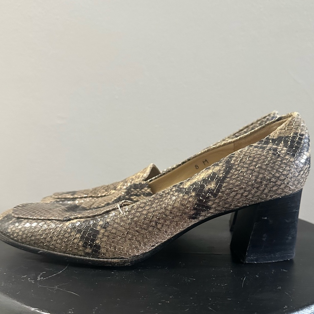 Vintage Snakeskin Loafers